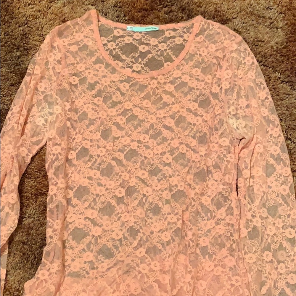 Light pink lace shirt